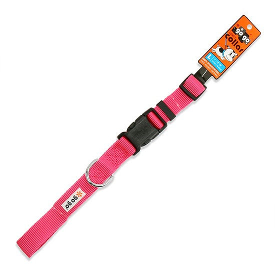Pink GoGo nylon dog collar, large