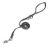 Gray GoGo nylon dog leash, 3/8" wide by 4 feet