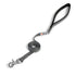 Gray GoGo nylon dog leash, 5/8" wide by 4 feet