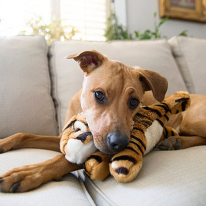 Fluff &amp; Tuff Boomer Tiger plush dog toy