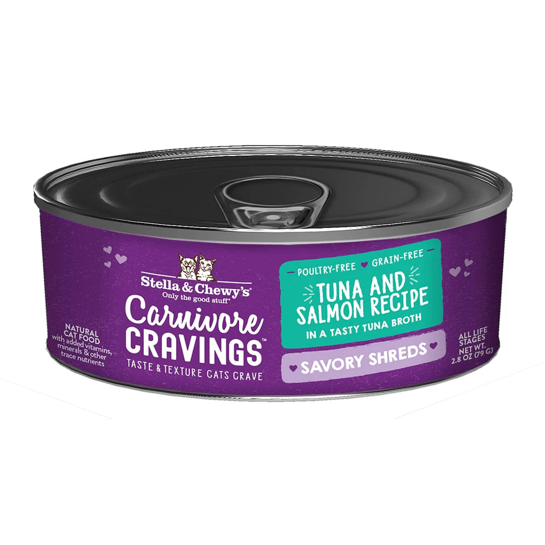 S&amp;C CAT CRAVINGS TUNA/SALM SHREDS 2.8OZ SINGLE