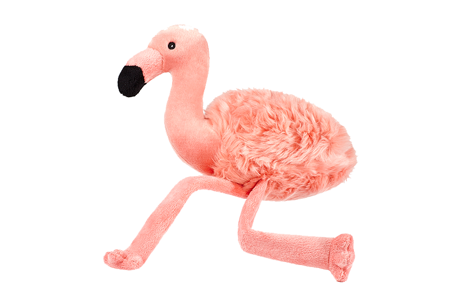 Fluff &amp; Tuff Lola Flamingo plush dog toy