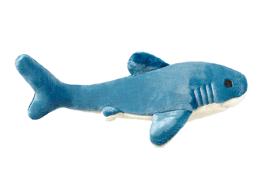Fluff &amp; Tuff Tank Shark plush dog toy