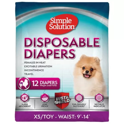 Simple Solution Diapers 12 pk XS