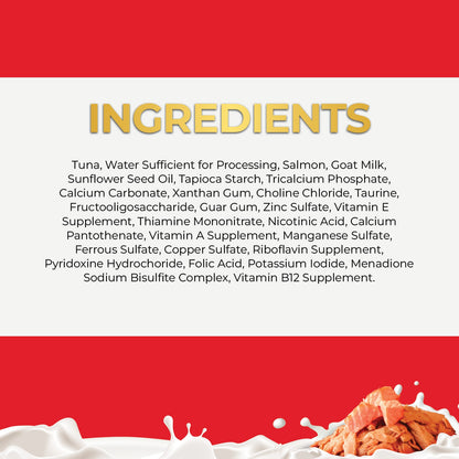 Fussie Cat Tuna &amp; Salmon with Goat Milk, ingredients