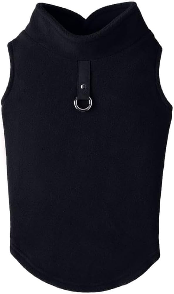 GOOBY FLEECE VEST BLACK SMALL