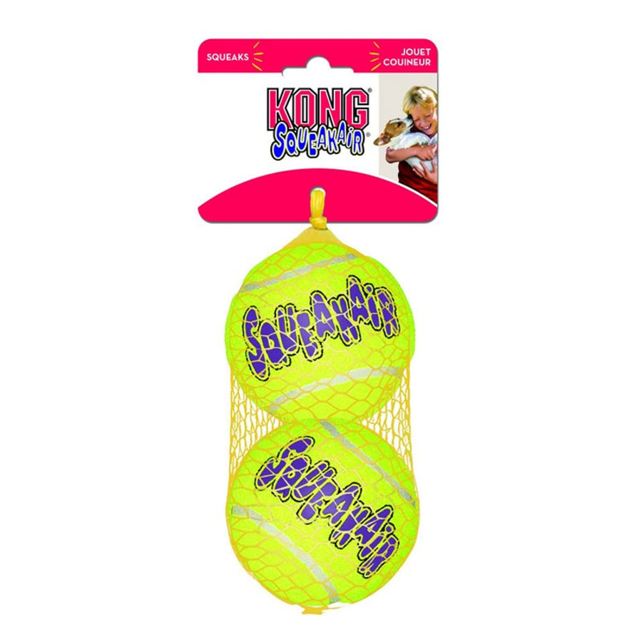 KONG Squeaker Tennis Ball Med 3 pk