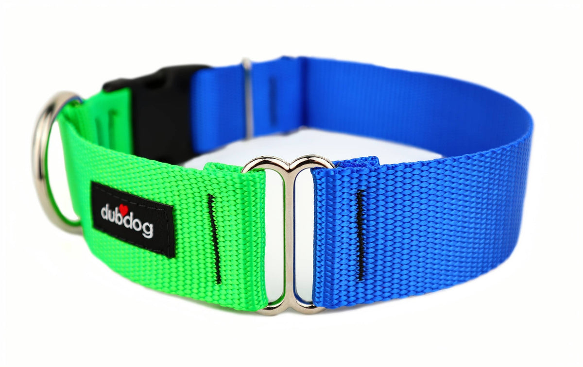 Dubdog Collar Neon Green/Royal Large