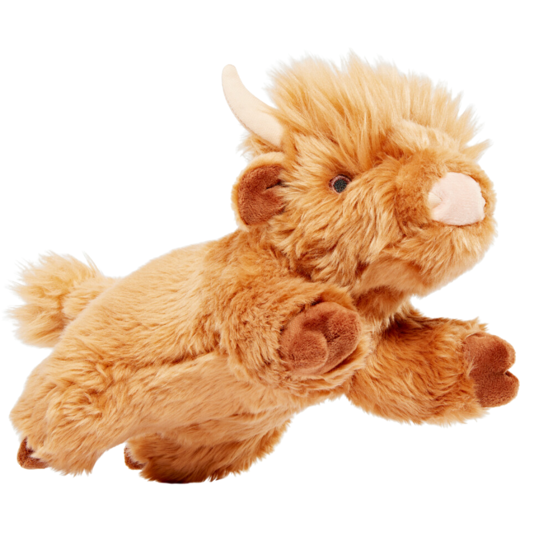 Fluff &amp; Tuff Shaggy The Highland Cow plush dog toy