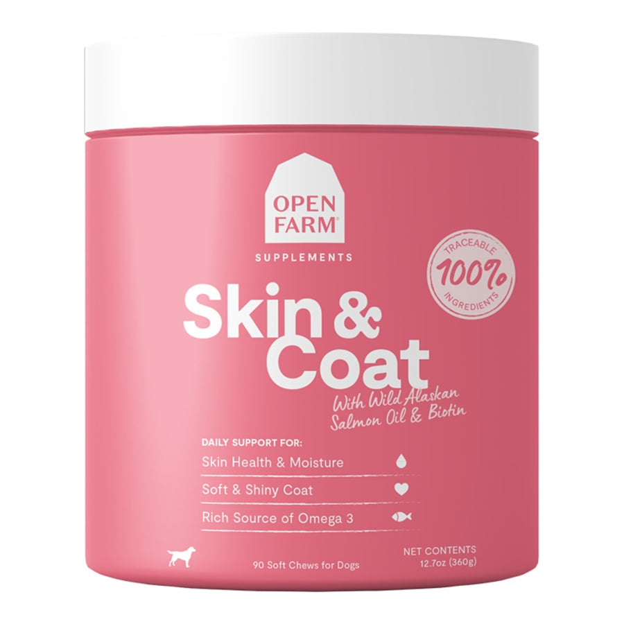 Open Farm Dog Skin Coat Chews 90 ct