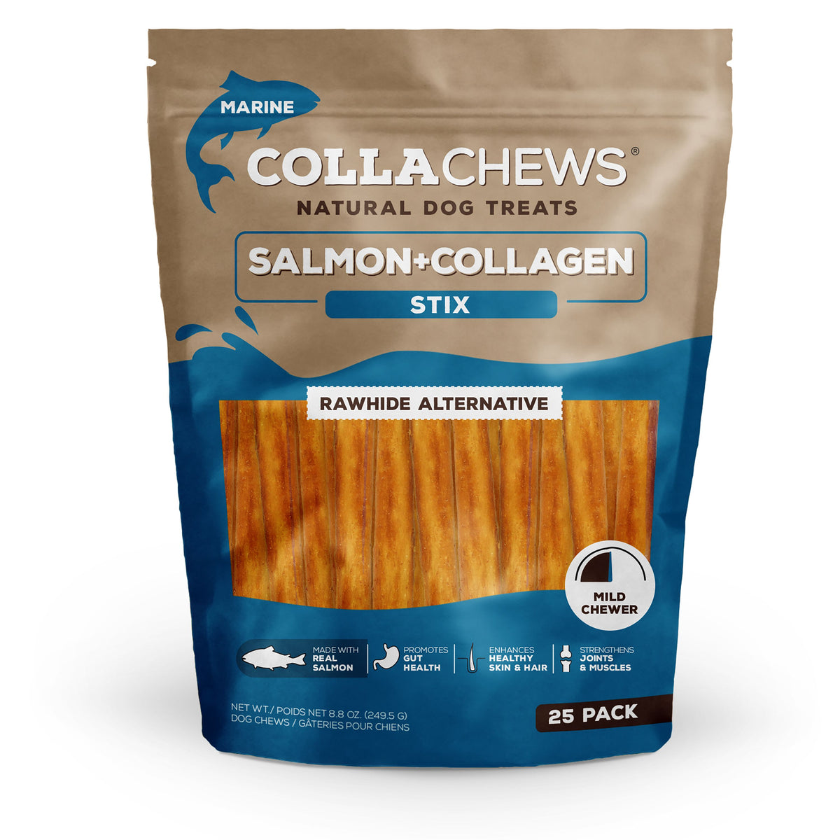 Collachews Salmon 5" 25 ct
