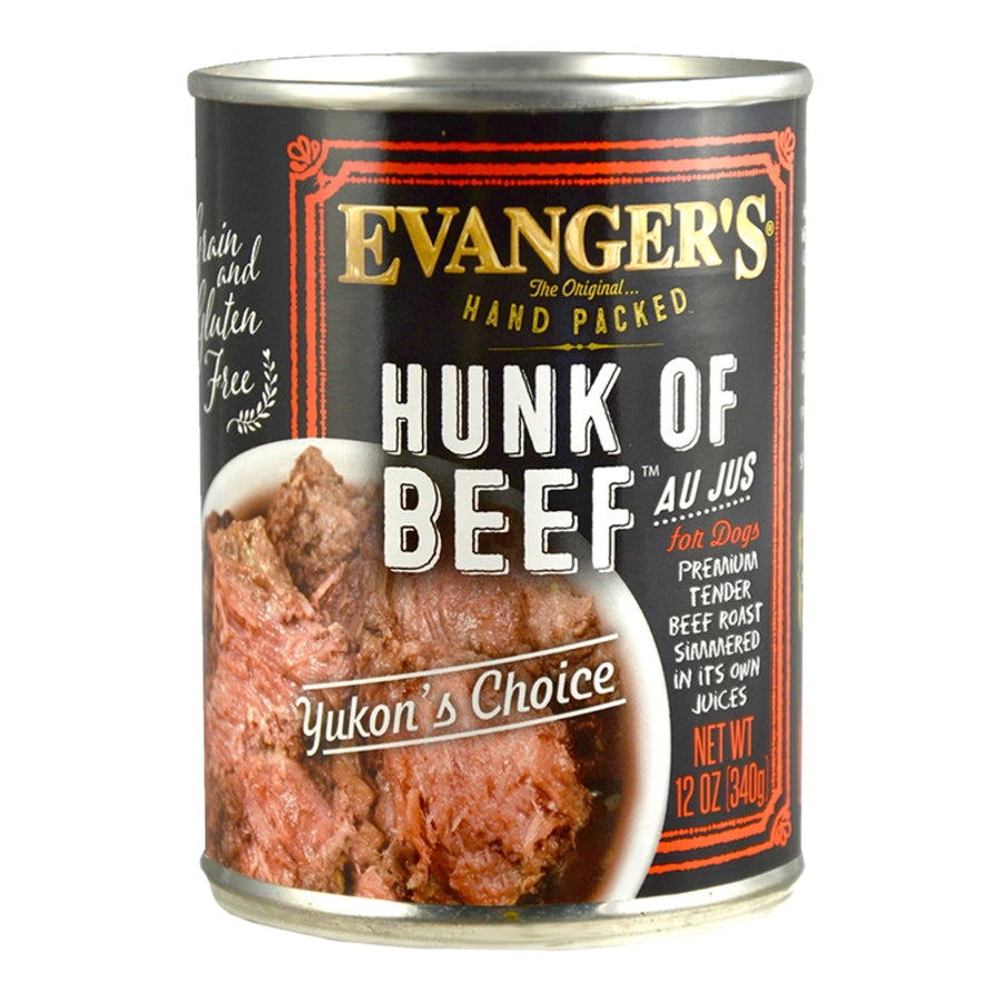 EVANGERS DOG PREMIUM HUNK OF BEEF 12OZ CAN