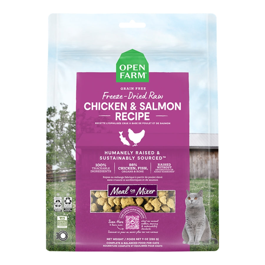Open Farm Cat Morsels Chk/Salm F/D 9 oz