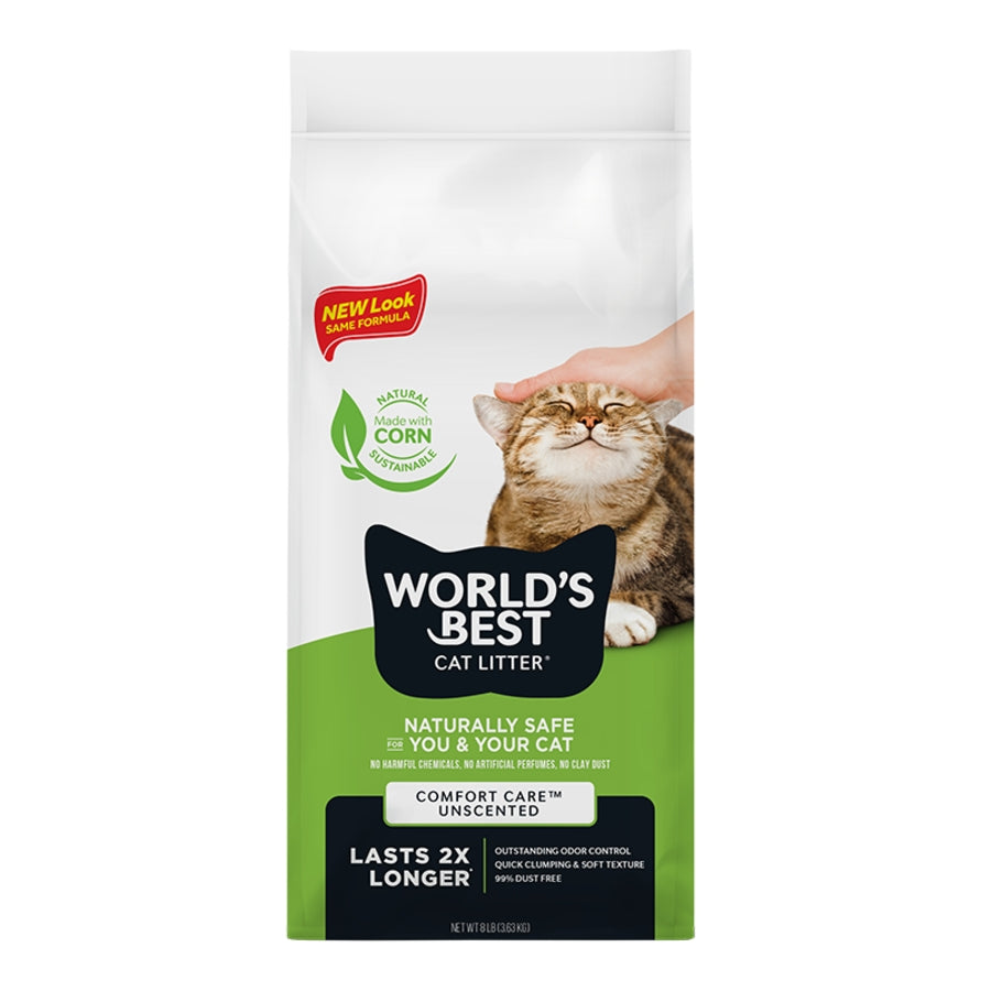 Worlds Best Cat Litter Unscented Green 8 lb