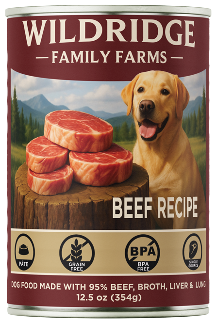 WILDRIDGE 95% BEEF RECIPE PATE 12.5OZ SINGLE