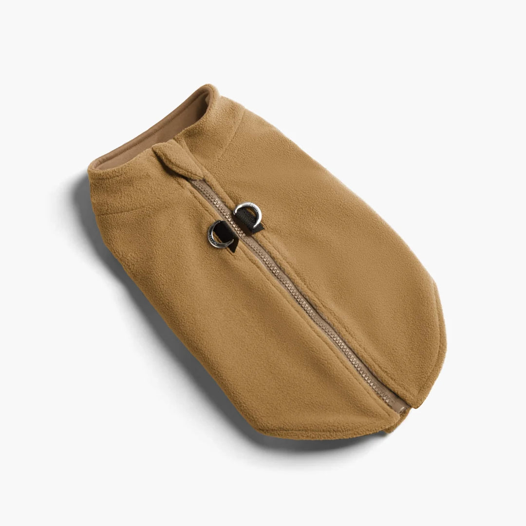 GOOBY ZIP UP FLEECE VEST 2 BEIGE SMALL