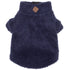 The Worthy Dog Solid Fleece Quarter Zip Pullover Navy Large