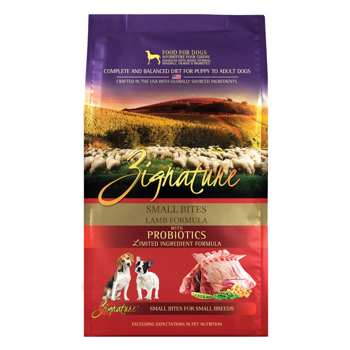 Zignature Lamb Small Bites, front of package