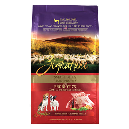 Zignature Lamb Small Bites, front of package