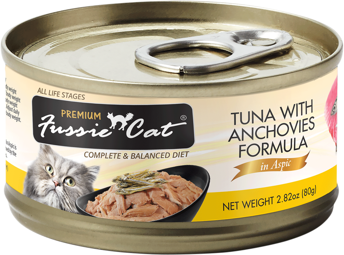 Fussie Cat Premium Tuna &amp; Anchovies, front of package