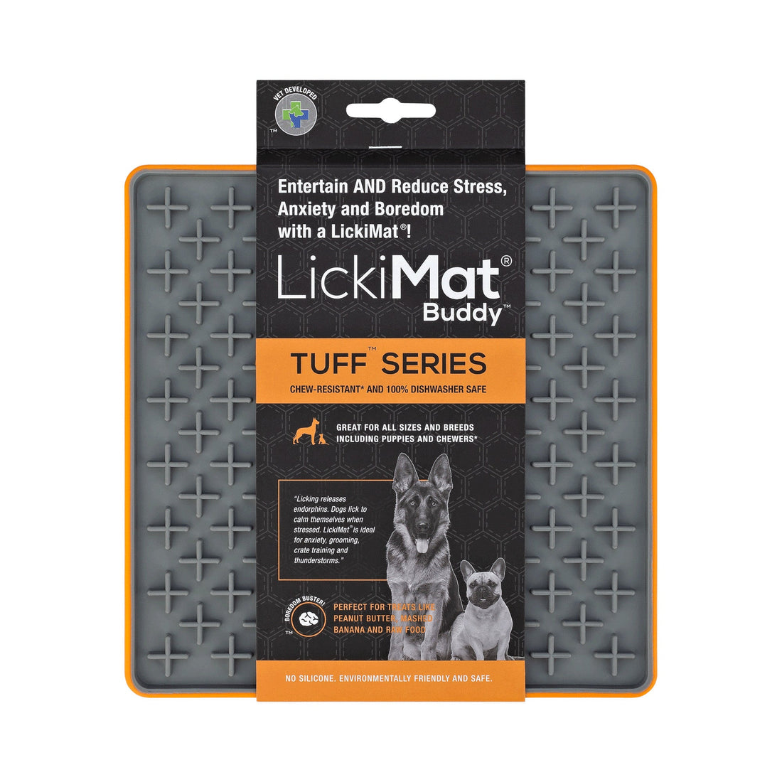 LickiMat Buddy Tuff Dog -Orange