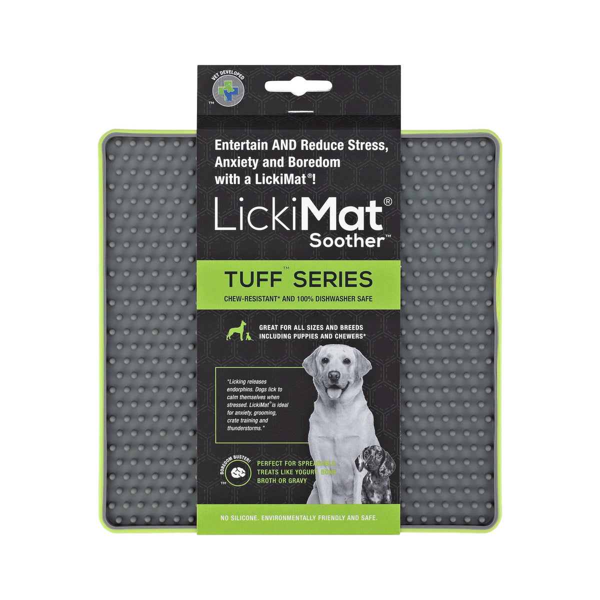 LickiMat Soother Tuff Dog-Green