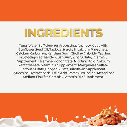 Fussie Cat Tuna &amp; Anchovies with Goat Milk, ingredients