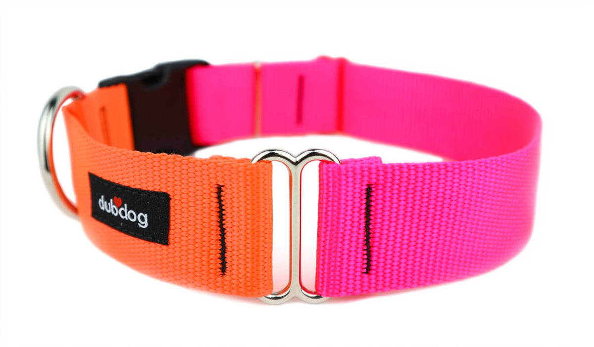 Dubdog Collar Neon Org/Pink Small