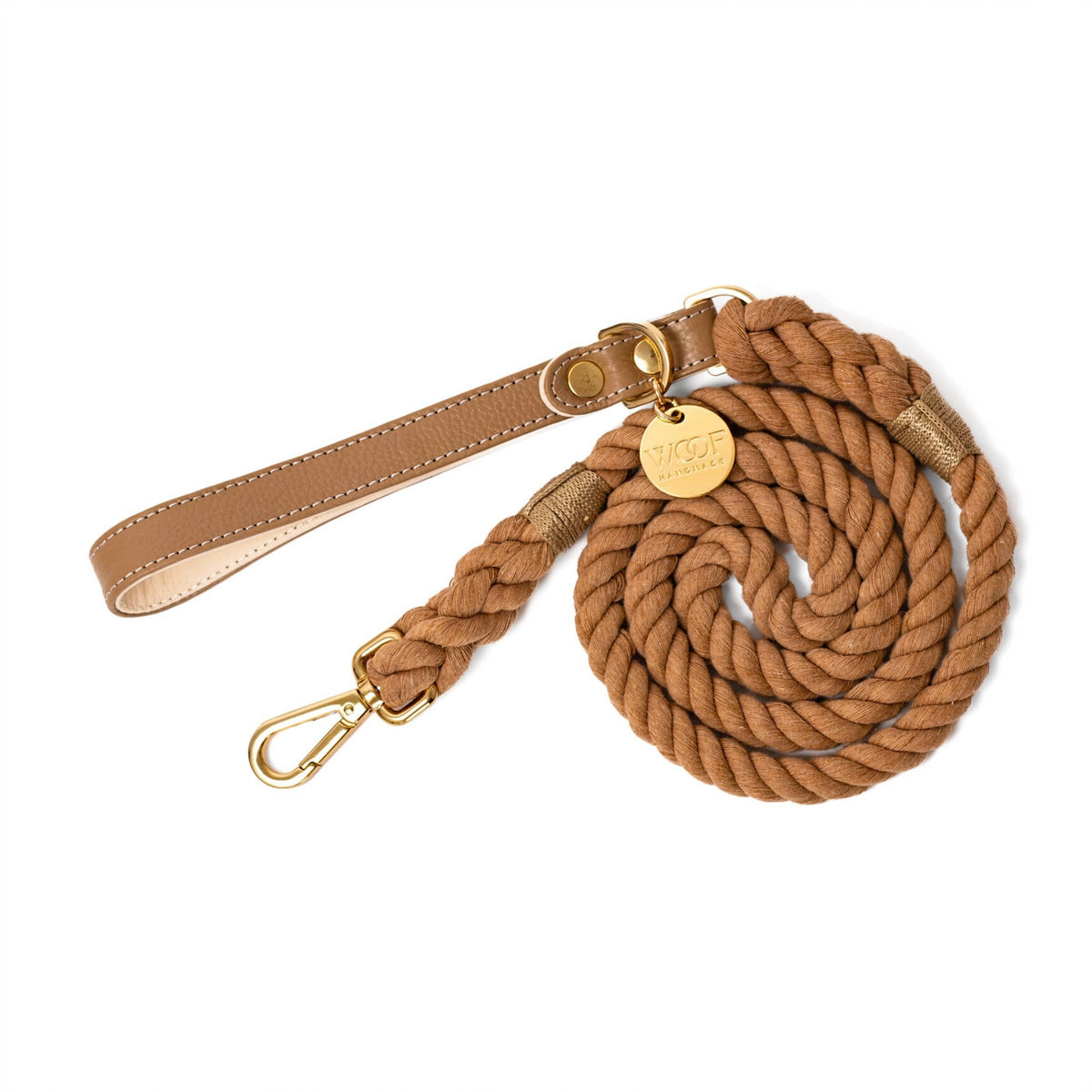 Neighbor Woof Hazelnut Rope Leash