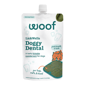 WOOF DOG LICKWELLS DOGGY DENTAL 12OZ