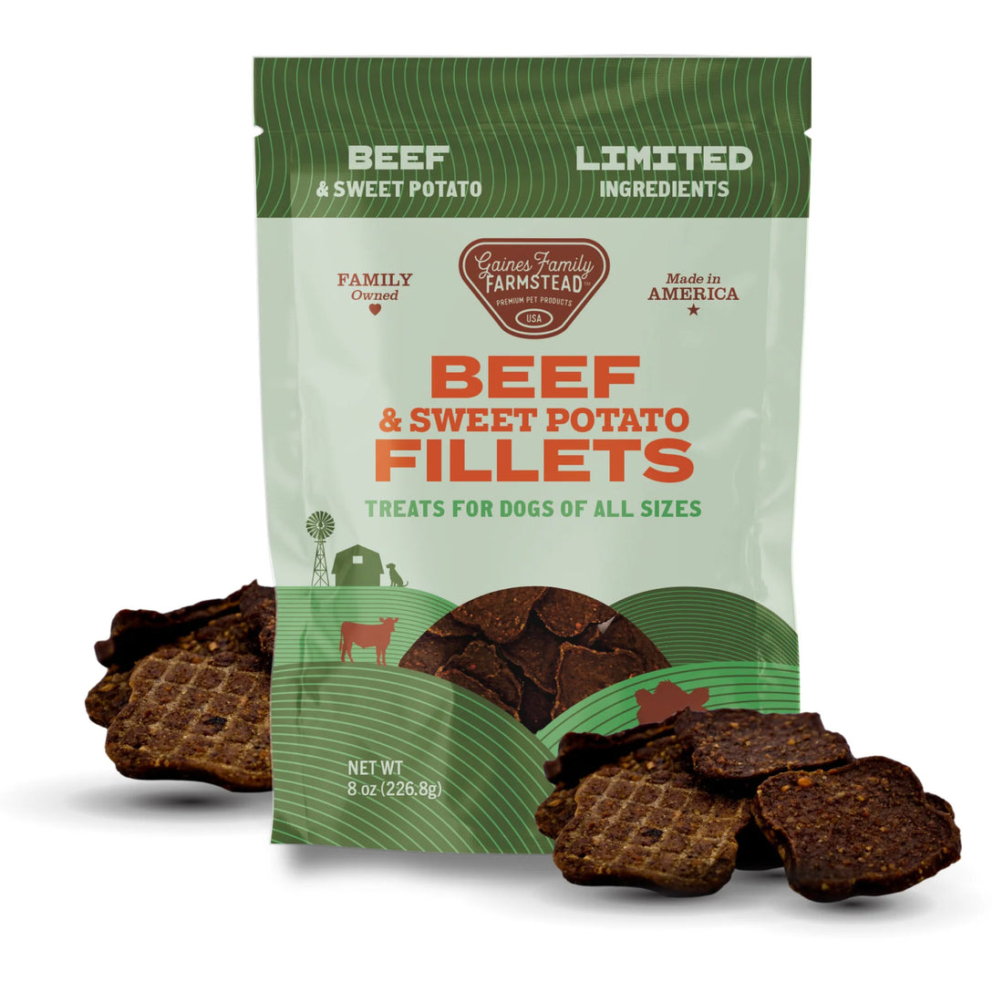 GAINES BEEF/SWP FILLETS 8OZ