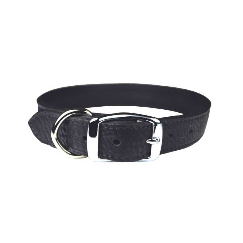 Leather Brothers Luxe Leather Collar 14" BLK
