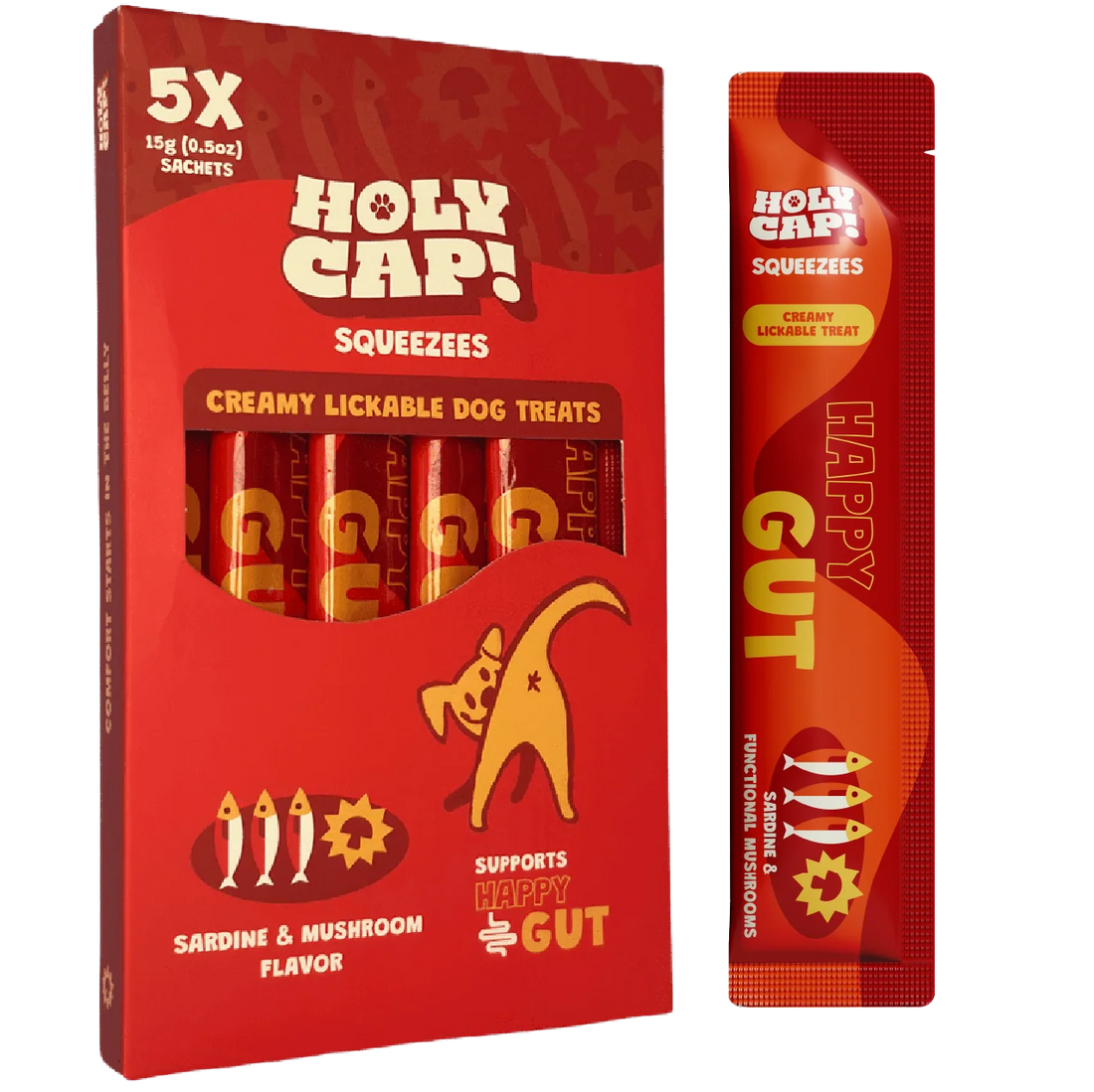Holy Cap Happy Gut Squeezables 5 pk