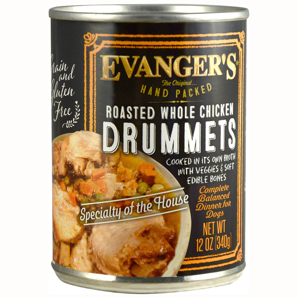 EVANGERS WHOLE CHICKEN DRUMMETS CAN 12OZ