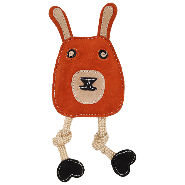 APP TOSS &amp; CHEW RABBIT LEATHER TOY