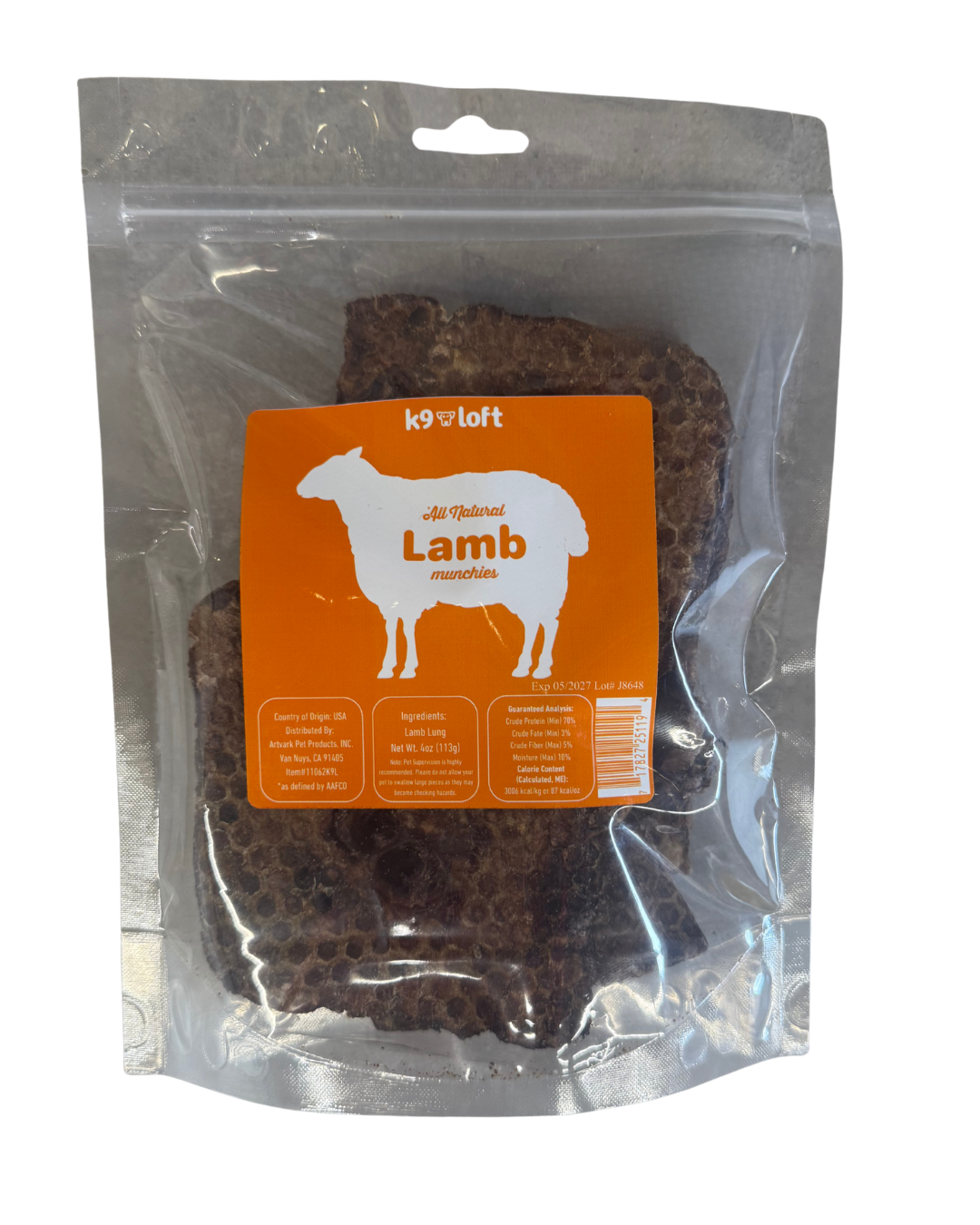 K9 Loft Lamb Munchies 4 oz