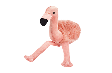 Fluff &amp; Tuff Lola Flamingo plush dog toy