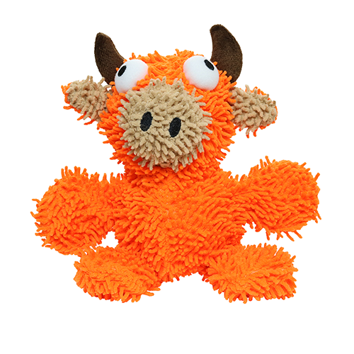 Mighty Microfiber Ball Medium Bull Orange dog toy