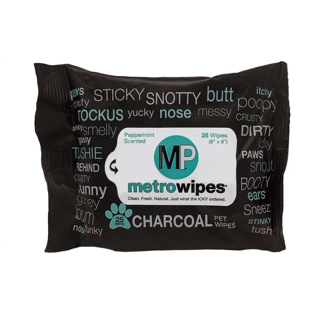 Metro Paws Wipes Charcoal 25 ct