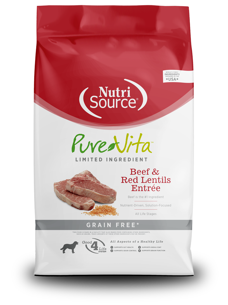 Pure Vita GF Beef &amp; Lentil 12 lb