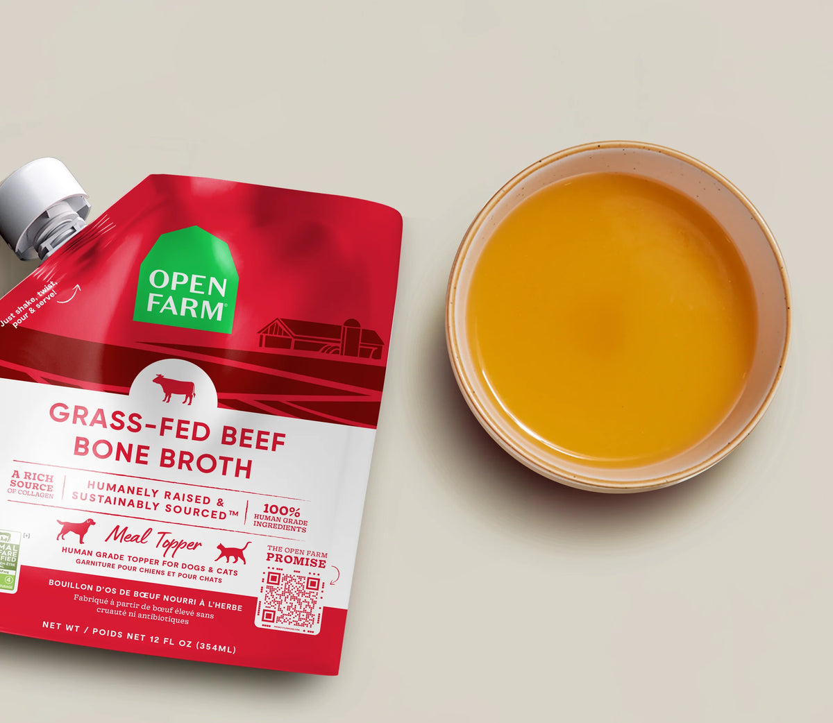 Open Farm Broth Beef 12 oz