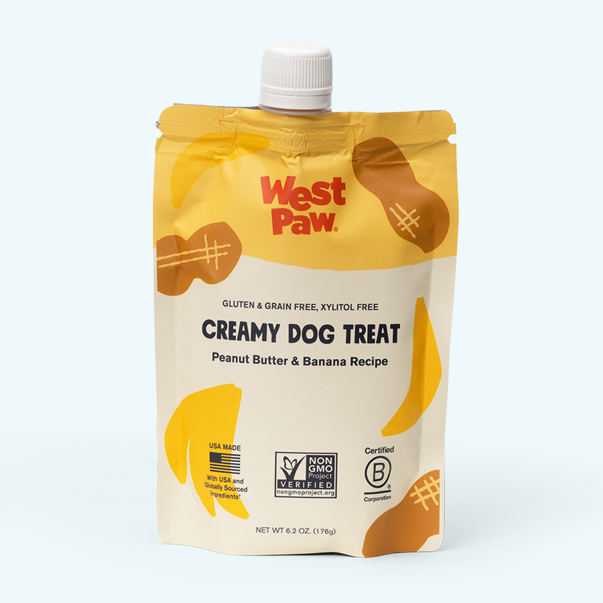 West Paw Creamy Nut Butter PB &amp; Banana 6.2 oz