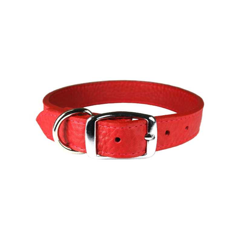 Leather Brothers Luxe Leather Collar 18" Ru
