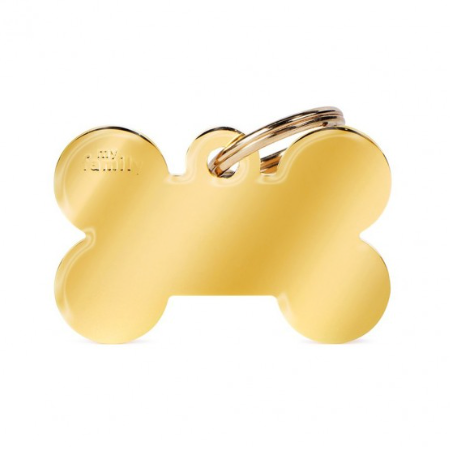 My Family Tag Big Bone Golden Brass