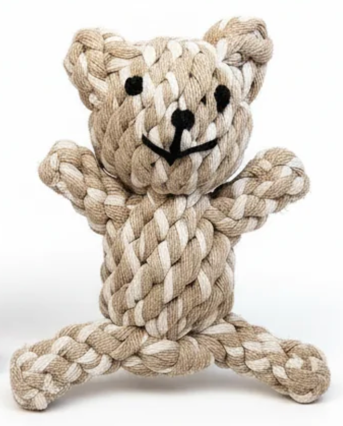 MONLI COFFEE BEAR ROPE TOY