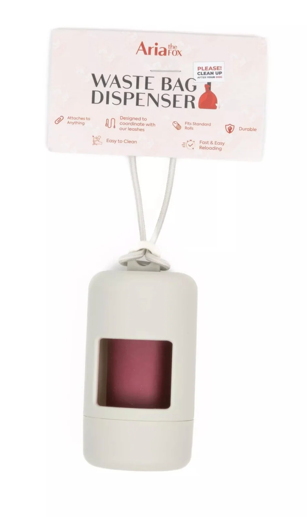 Aria Waste Bag Dispenser Cloud White