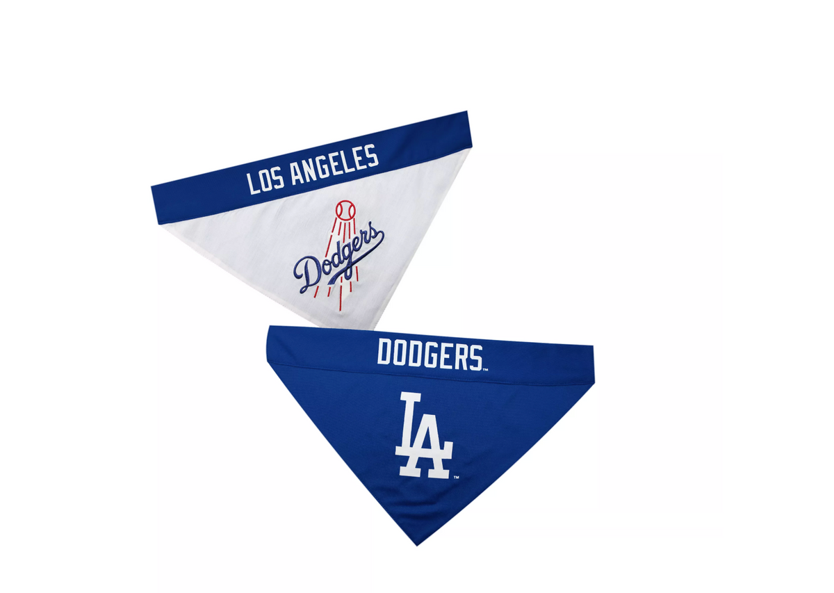 PETS FIRST DODGERS REVERSIBLE BANDANA L/XL