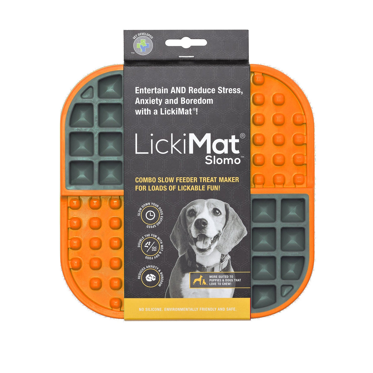 LickiMat Slomo Dog-Orange