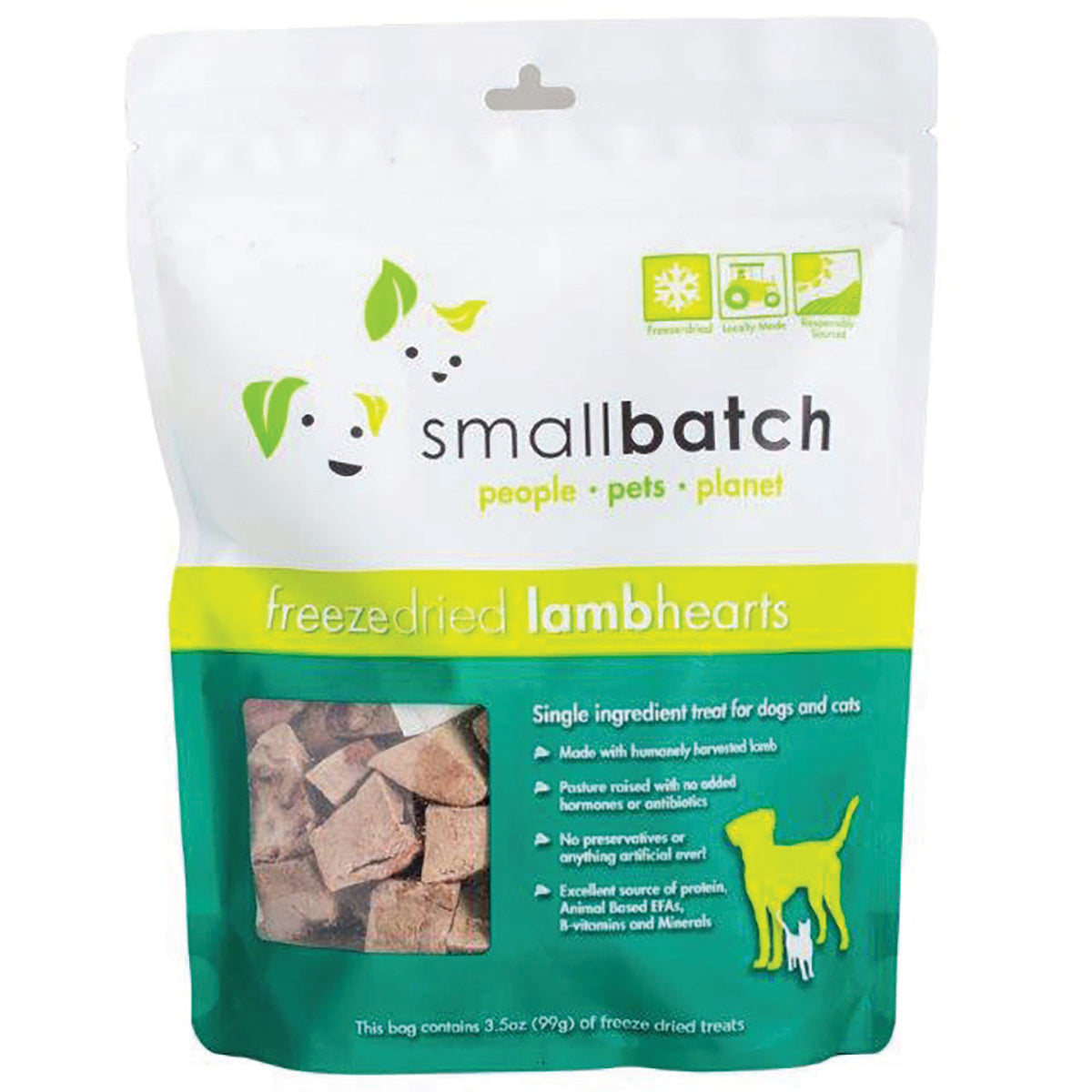 Smallbatch freeze-dried lamb hearts