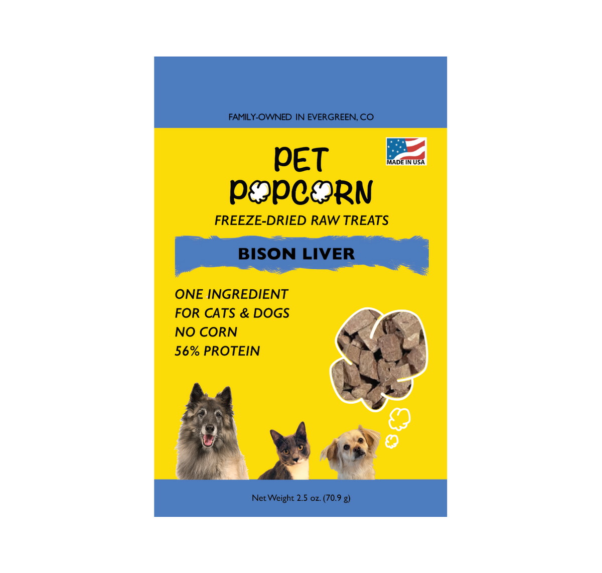 Pet Popcorn Bison Liver
